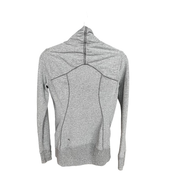 lululemon athletica Jackets & Blazers - Lululemon Turn Jacket Heathered Grey Asymmetrical Two Zip Closure Size 2